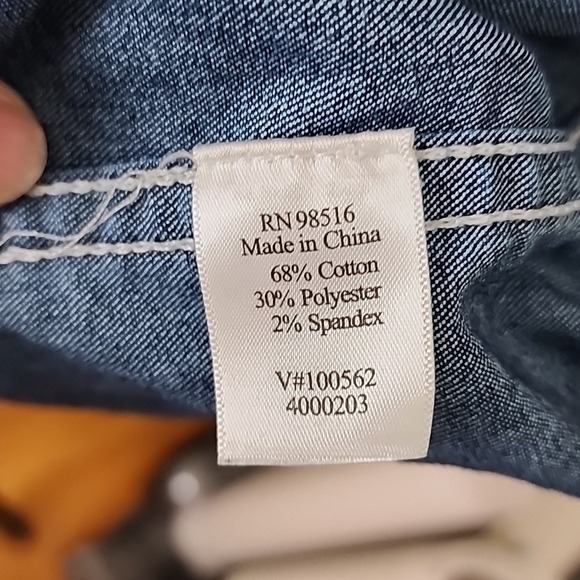 Coldwater Creek Short Sleeve Jean Shirt or Jacket Size 14 - Picture 4 of 6